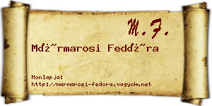 Mármarosi Fedóra névjegykártya
